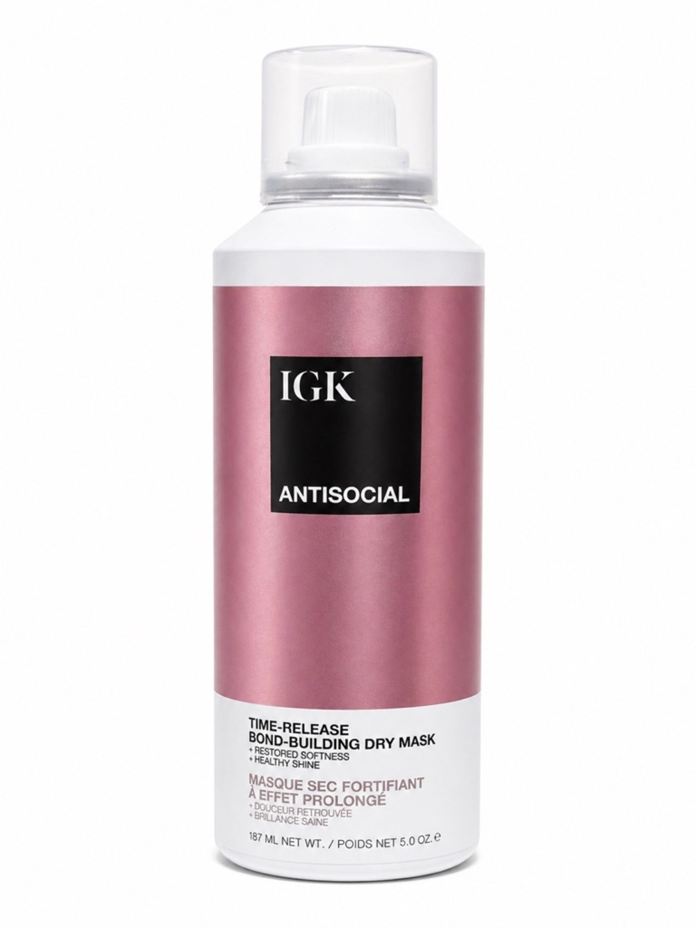 IGK Antisocial Time Release Bond Building Dry Hair Mask 5oz Luxury Leave-In